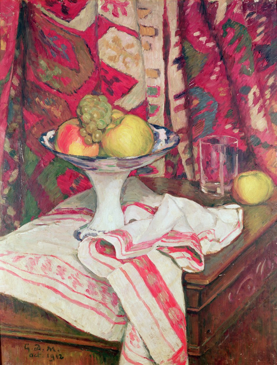 Ainda vida com tigela de frutas, 1912 (óleo) de George Daniel de Monfreid