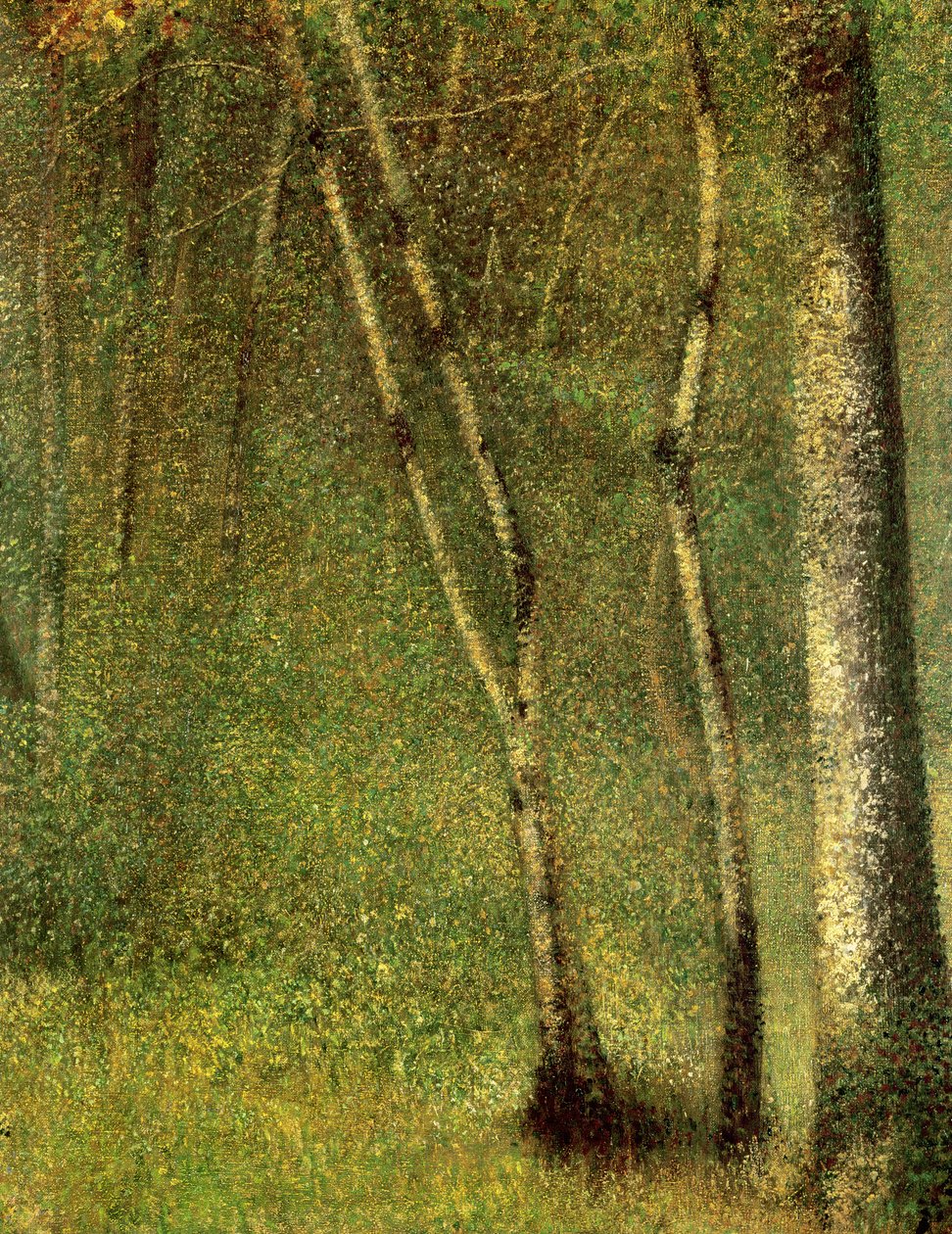 Na Floresta em Pontaubert de Georges Seurat