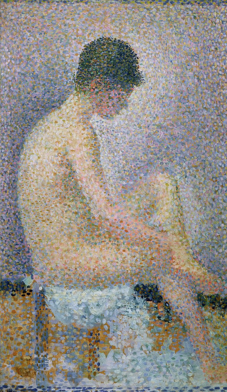 Modelo em perfil, 1886 de Georges Seurat