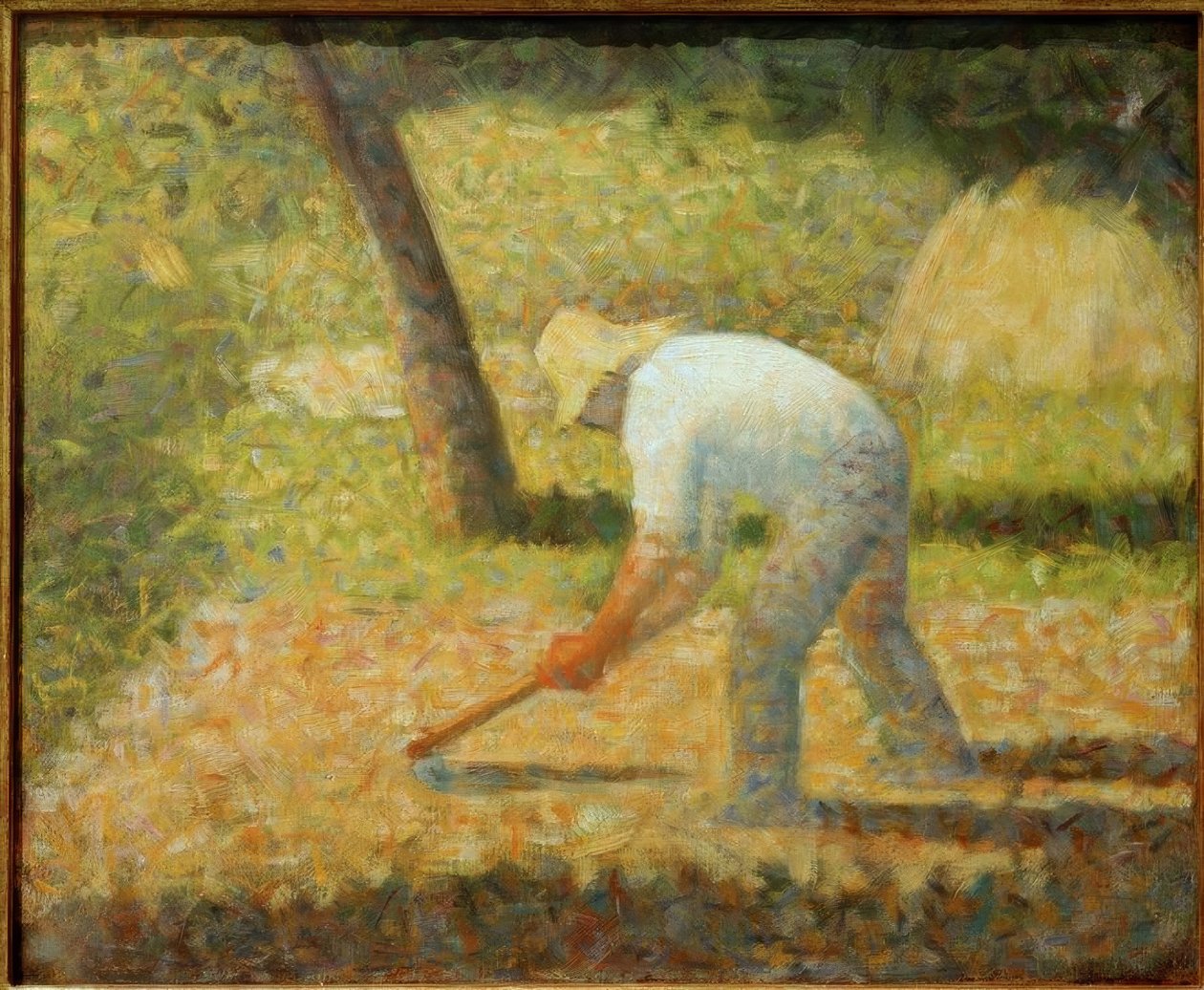 Agricultor com uma enxada de Georges Seurat