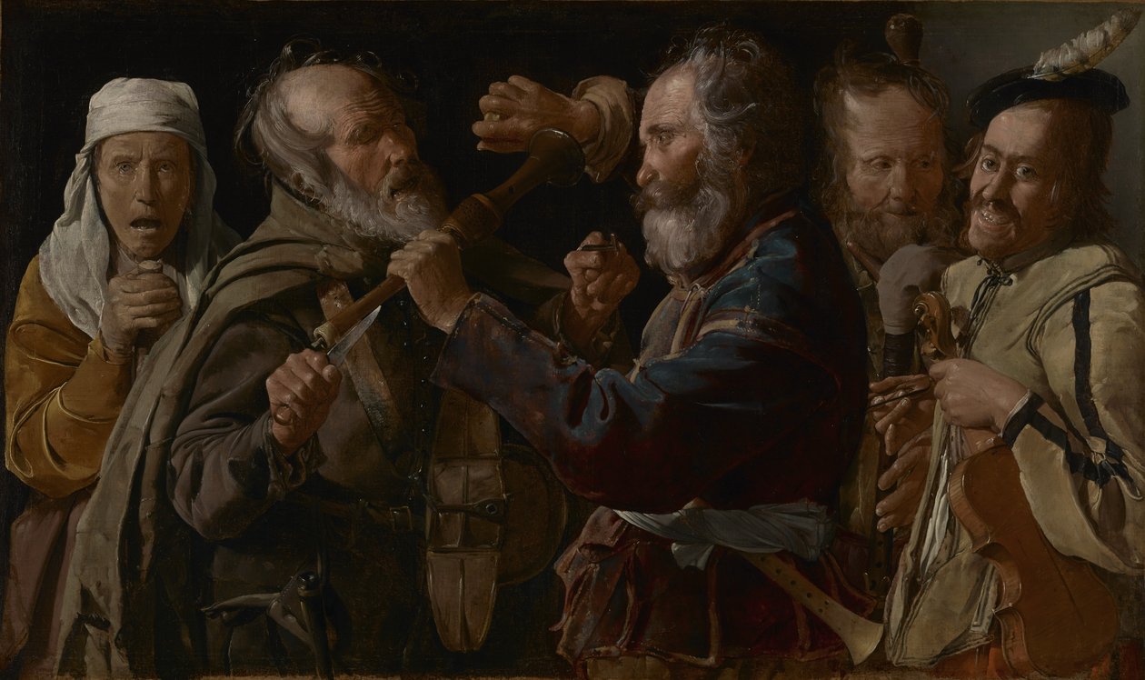 A briga dos músicos de Georges de La Tour