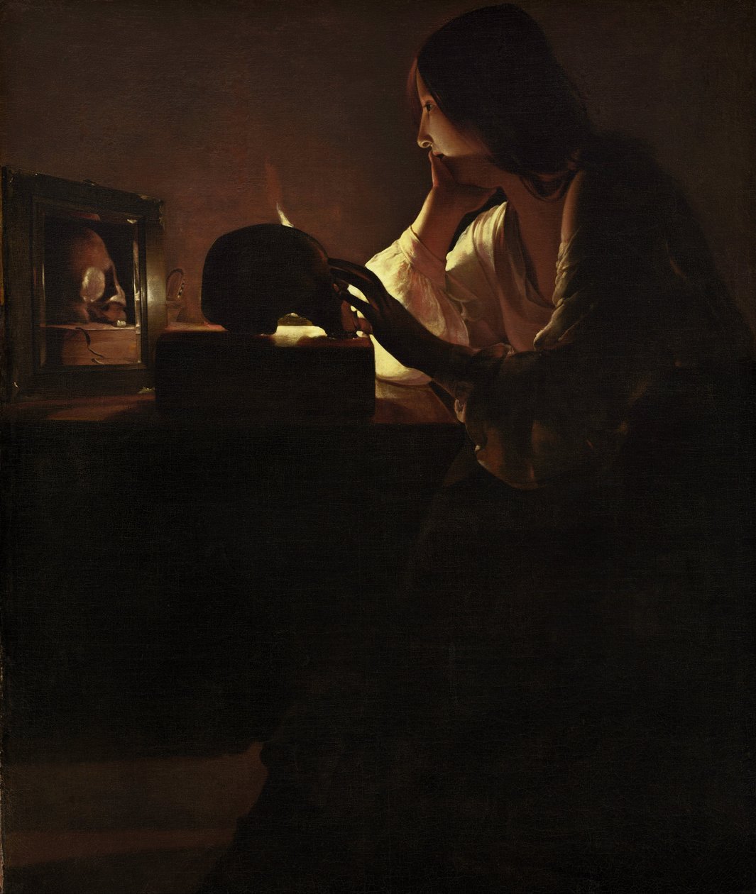 O Magdalen Arrependido de Georges de La Tour