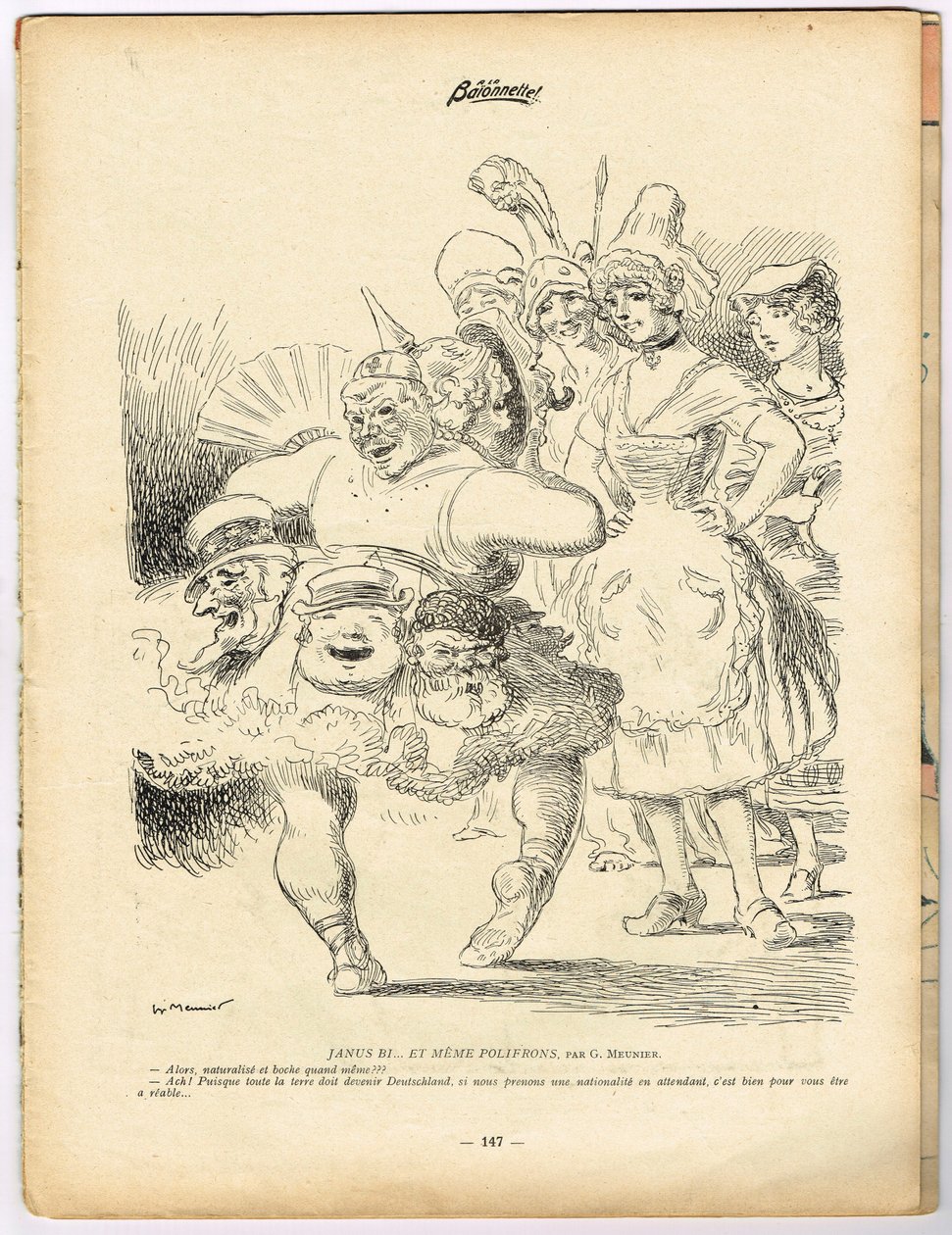 La Baionnette, Satirical em Cores de Georges Meunier