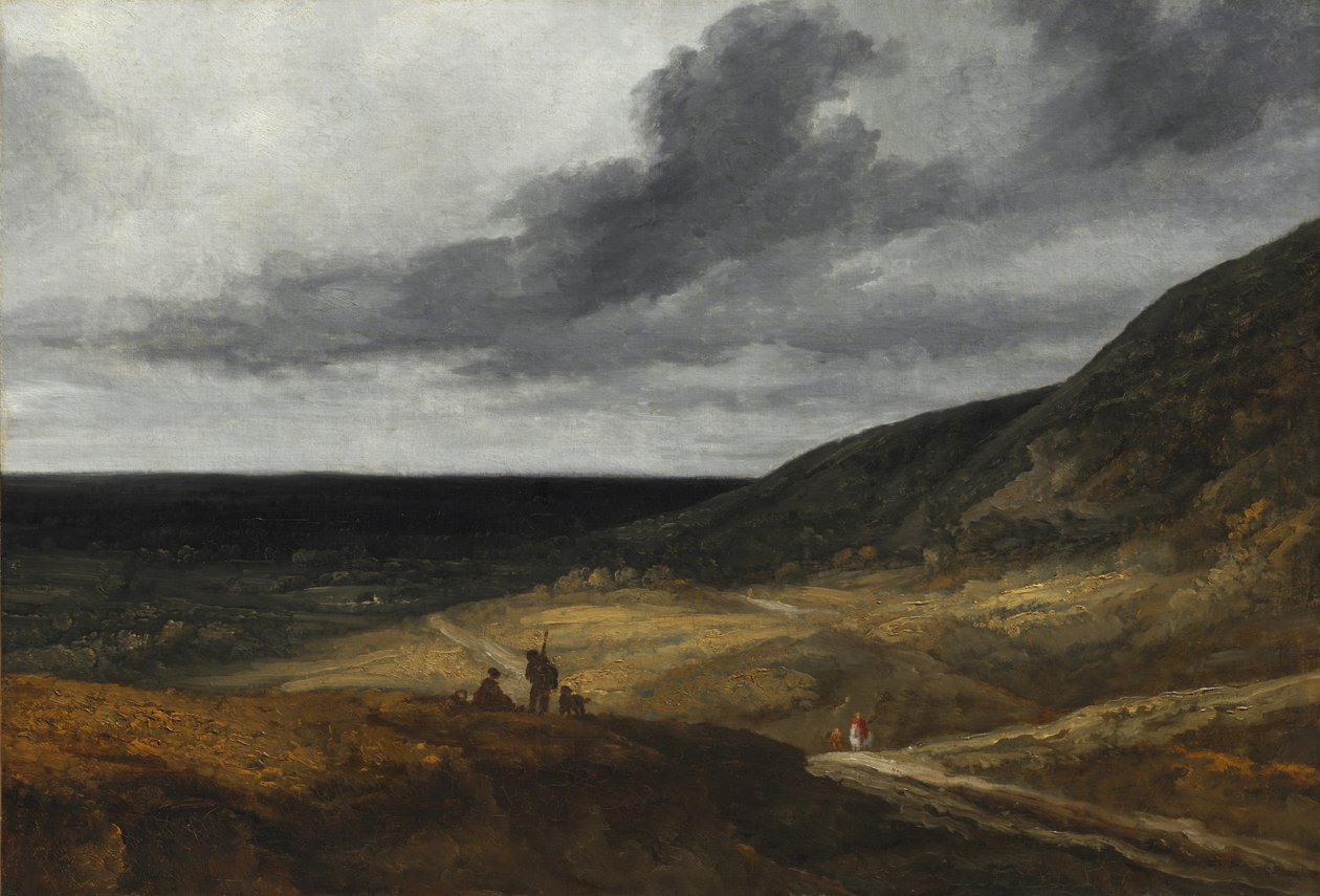 Paisagem perto de Paris, c. 1840 de Georges Michel