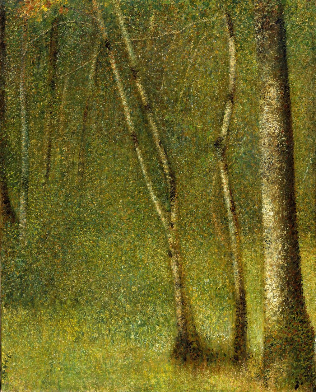A floresta em Pontaubert, 1881 de Georges Seurat