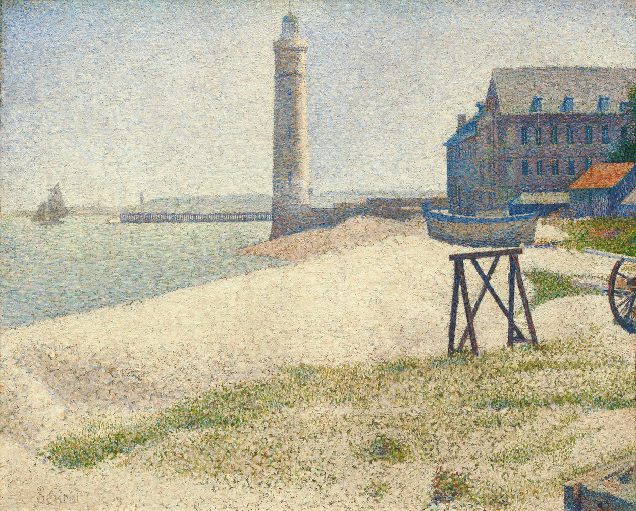O farol em Honfleur, 1886 de Georges Seurat