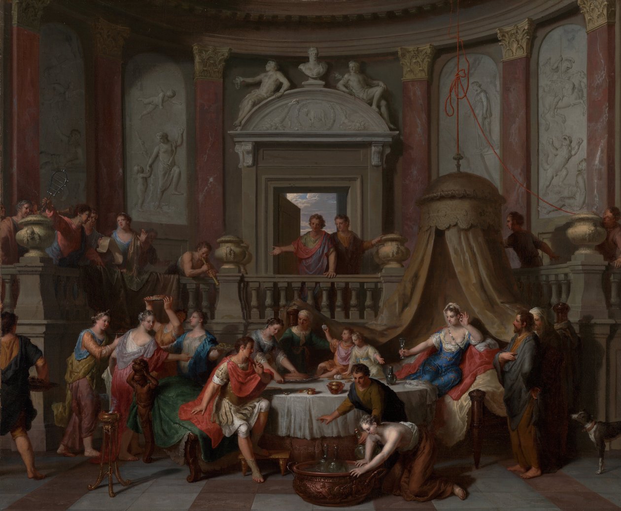 O banquete de Cleópatra de Gerard Hoet