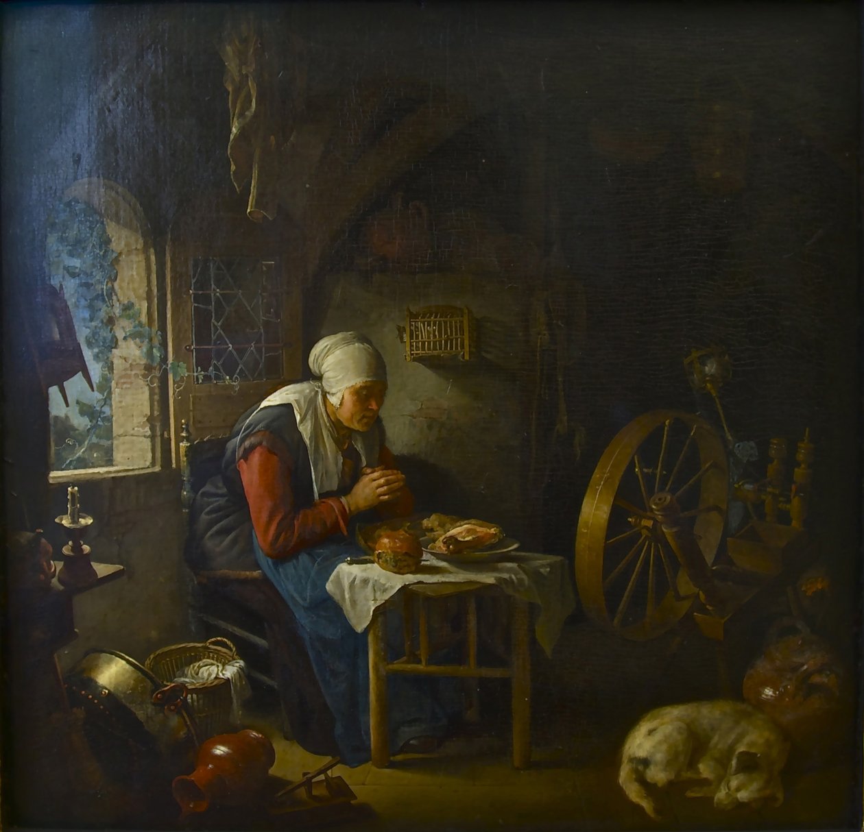 A Oração do Gira-discos, 1645 de Gerrit Dou