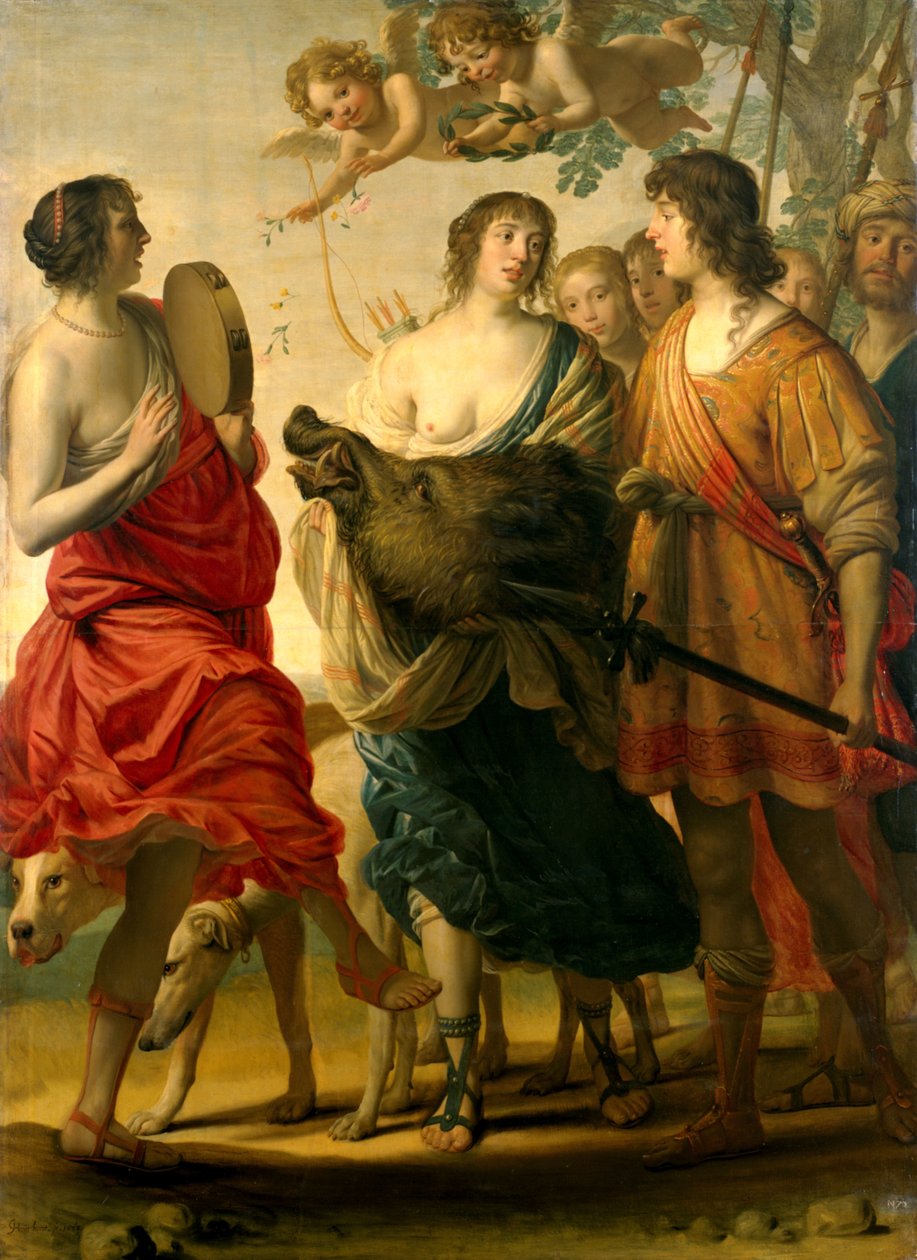 Meleager e Atalanta de Gerard van Honthorst