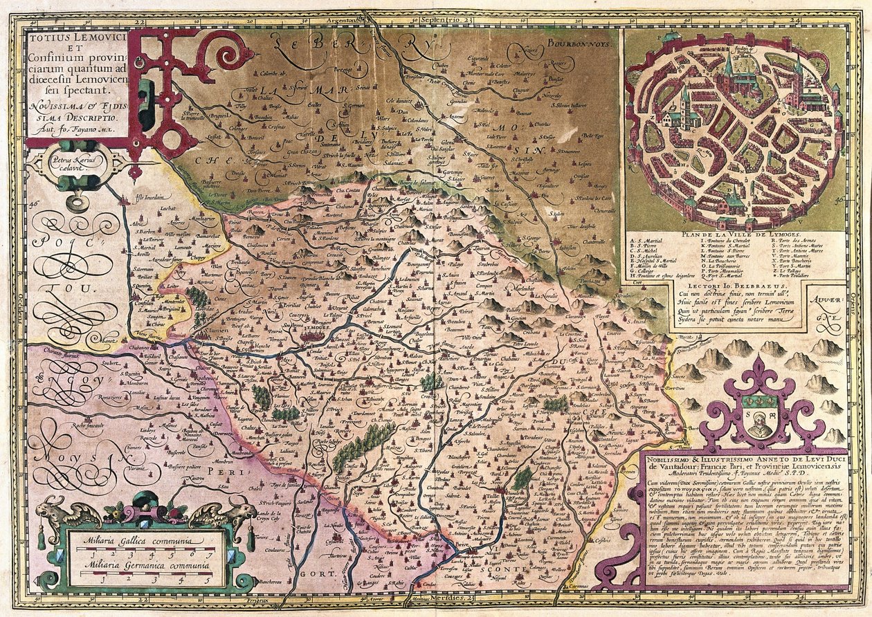 Limoge, França (gravura de Gerardus Mercator