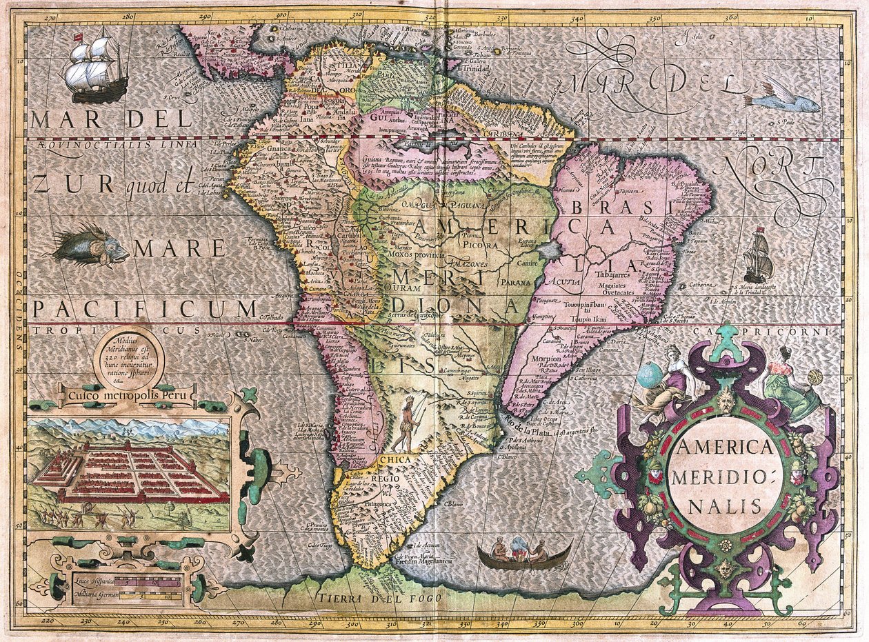 América do Sul (gravura de Gerardus Mercator