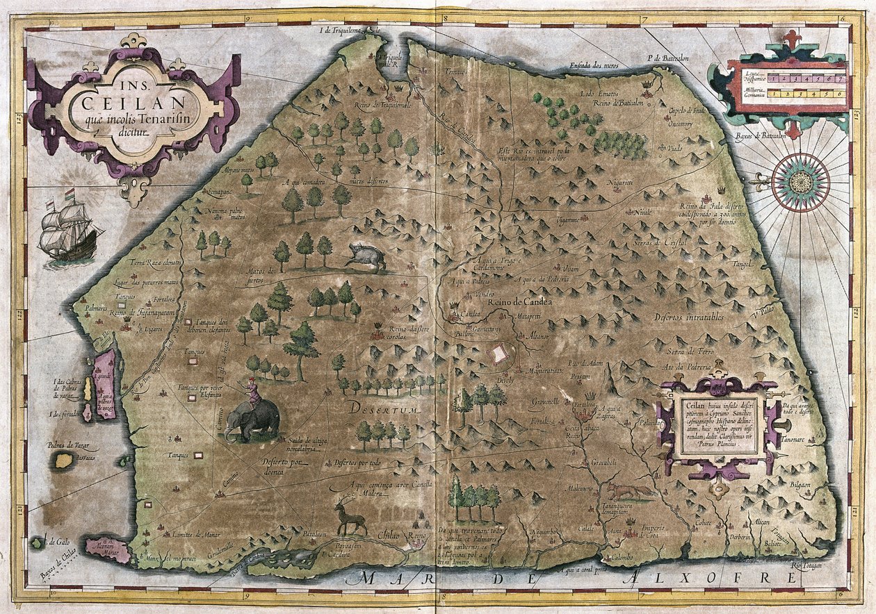 Sri Lanka (gravura de Gerardus Mercator