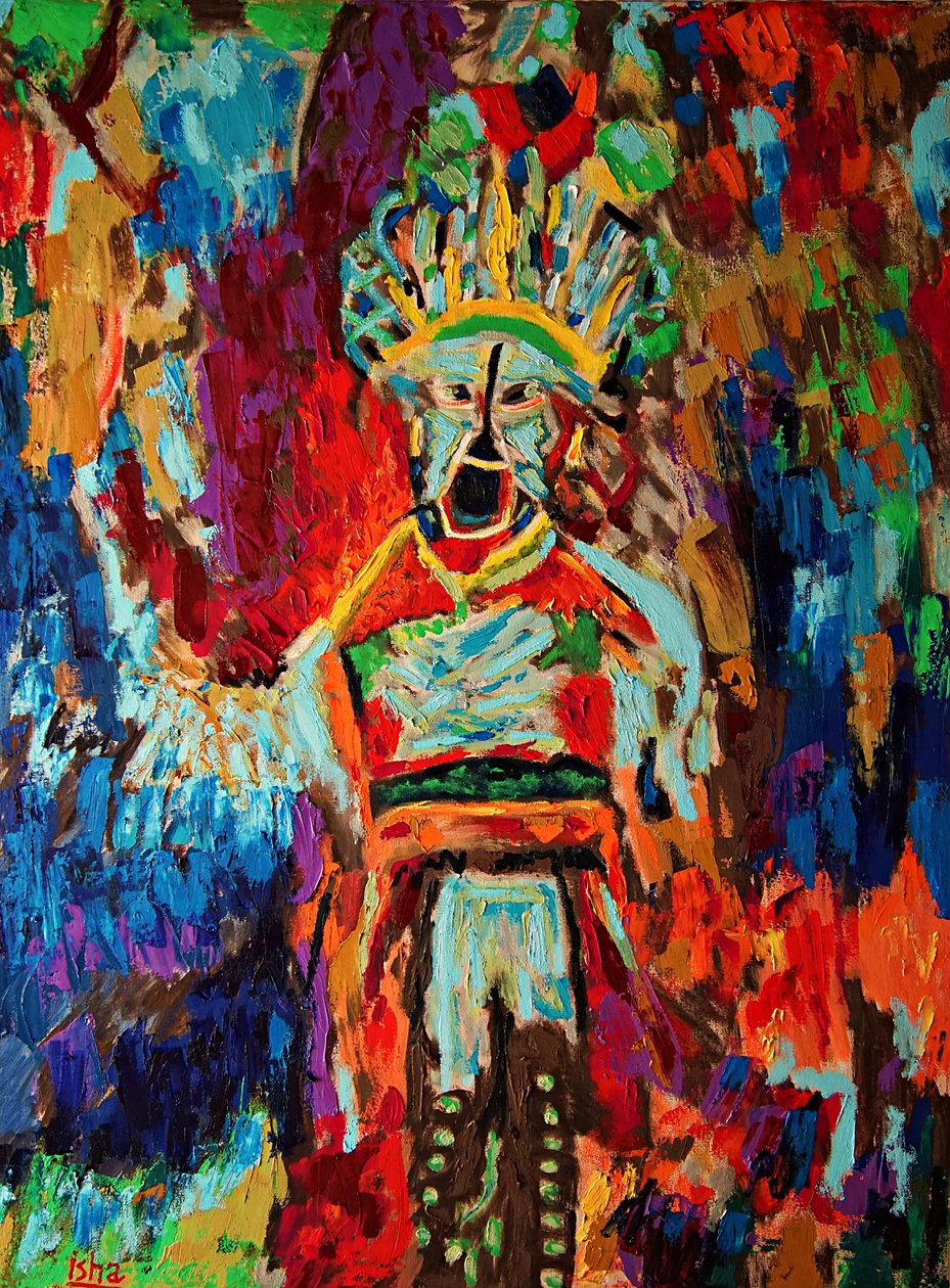 Xamã Inca, 2019 (óleo sobre tela) de Gerhardt Isringhaus