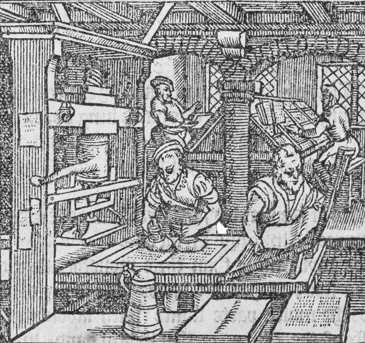 Uma oficina de gravura de German School