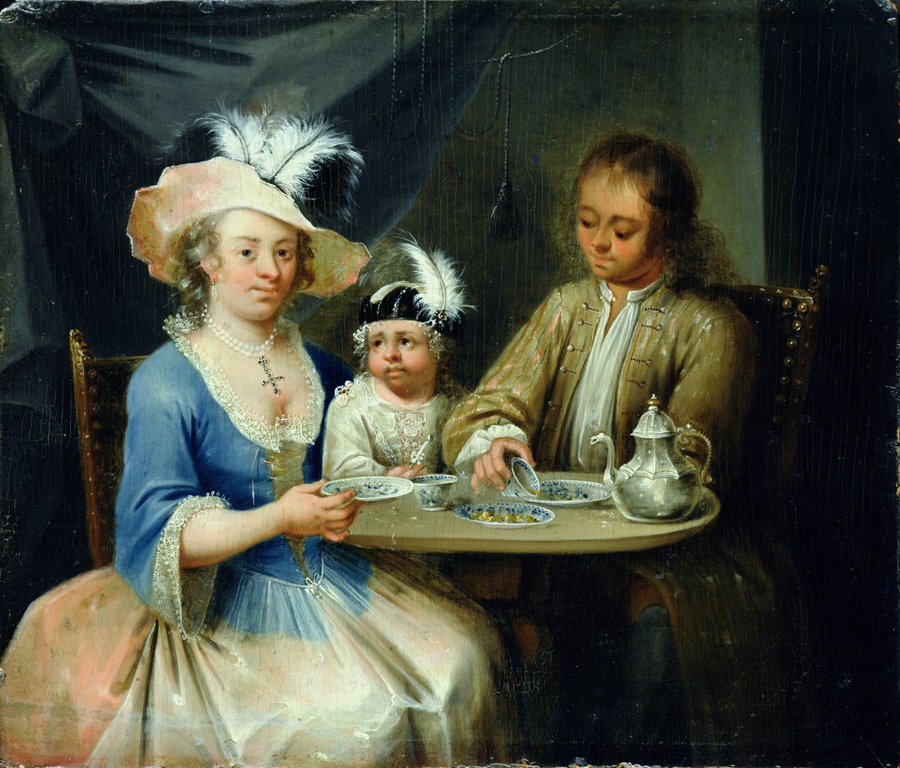 Retrato de Família, c.1760 de German School