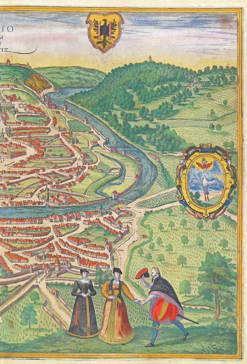 Mapa de Viena (detalhe) de German School
