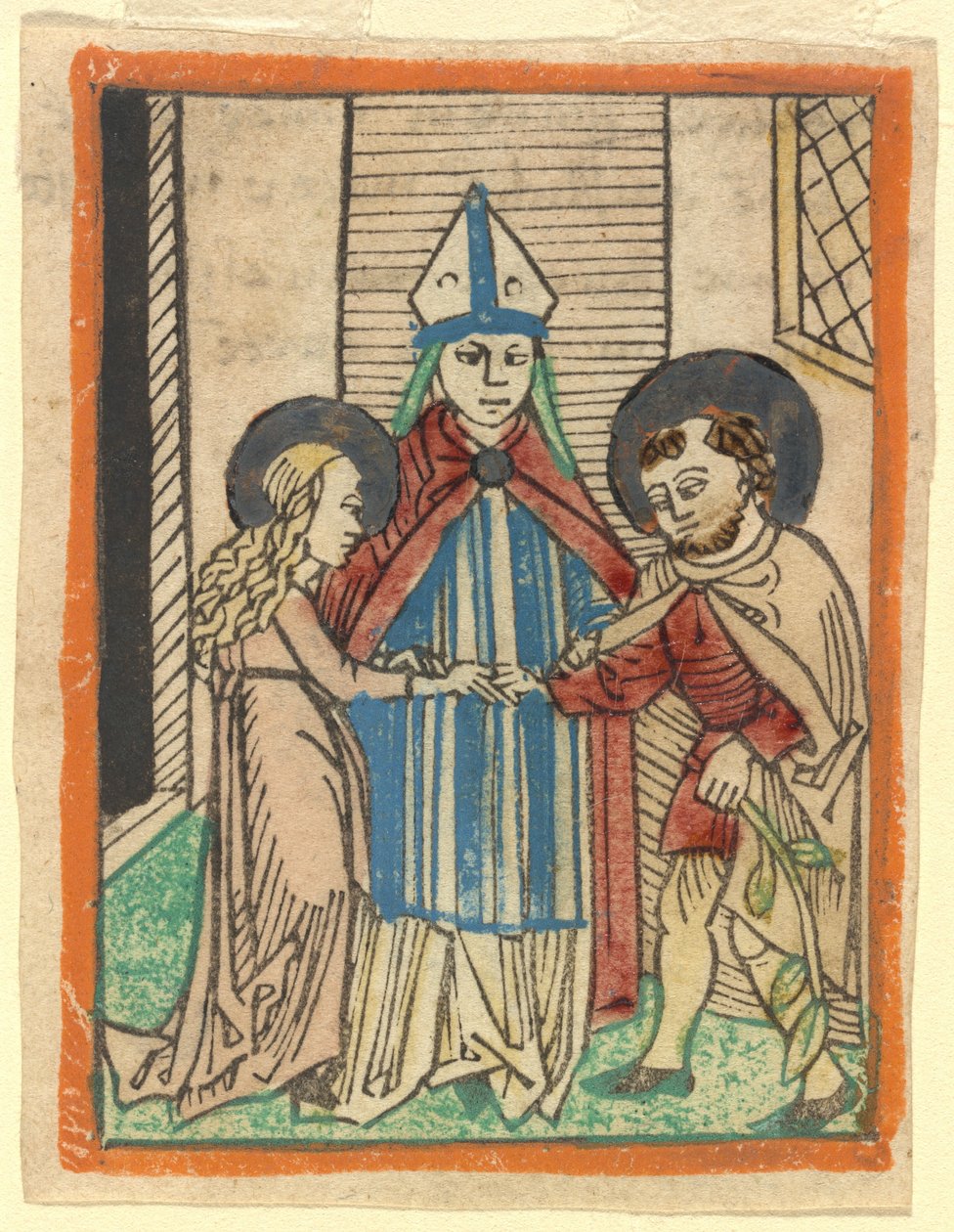 O Casamento da Virgem de German 15th Century