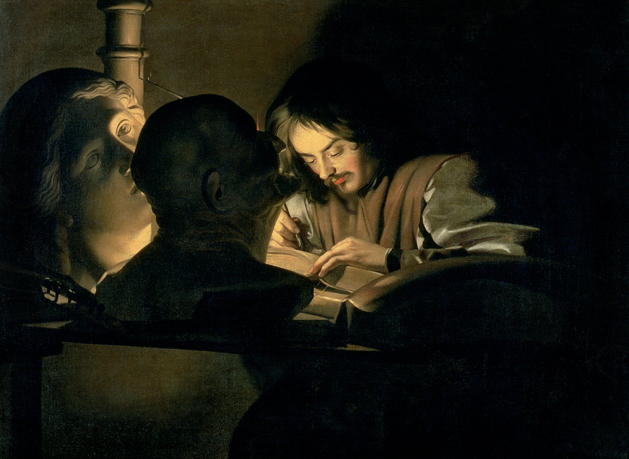 O artista no trabalho de Gerrit van Honthorst
