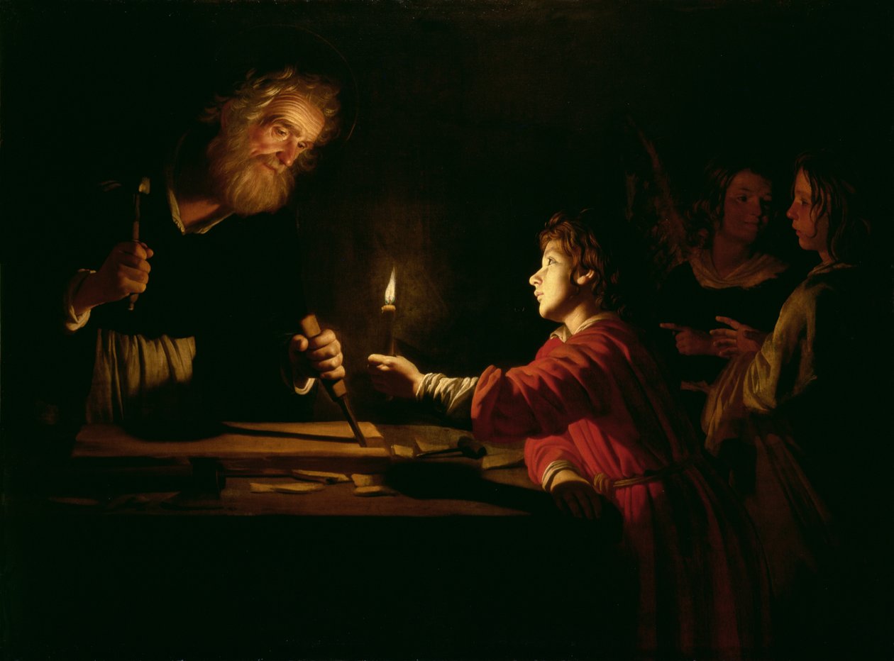 A infância de Cristo, c.1620 de Gerrit van Honthorst