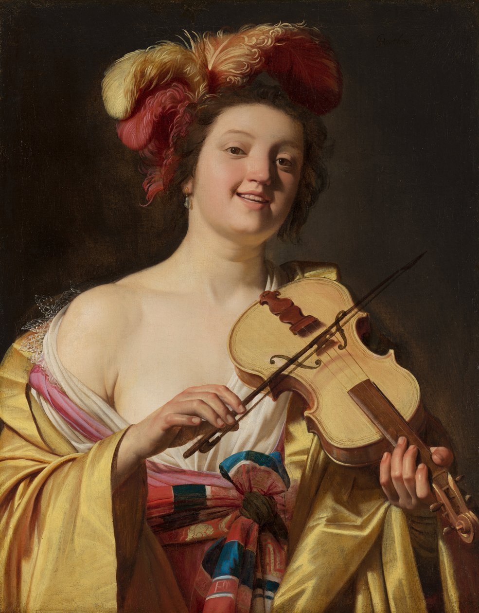 O tocador de violino de Gerrit van Honthorst