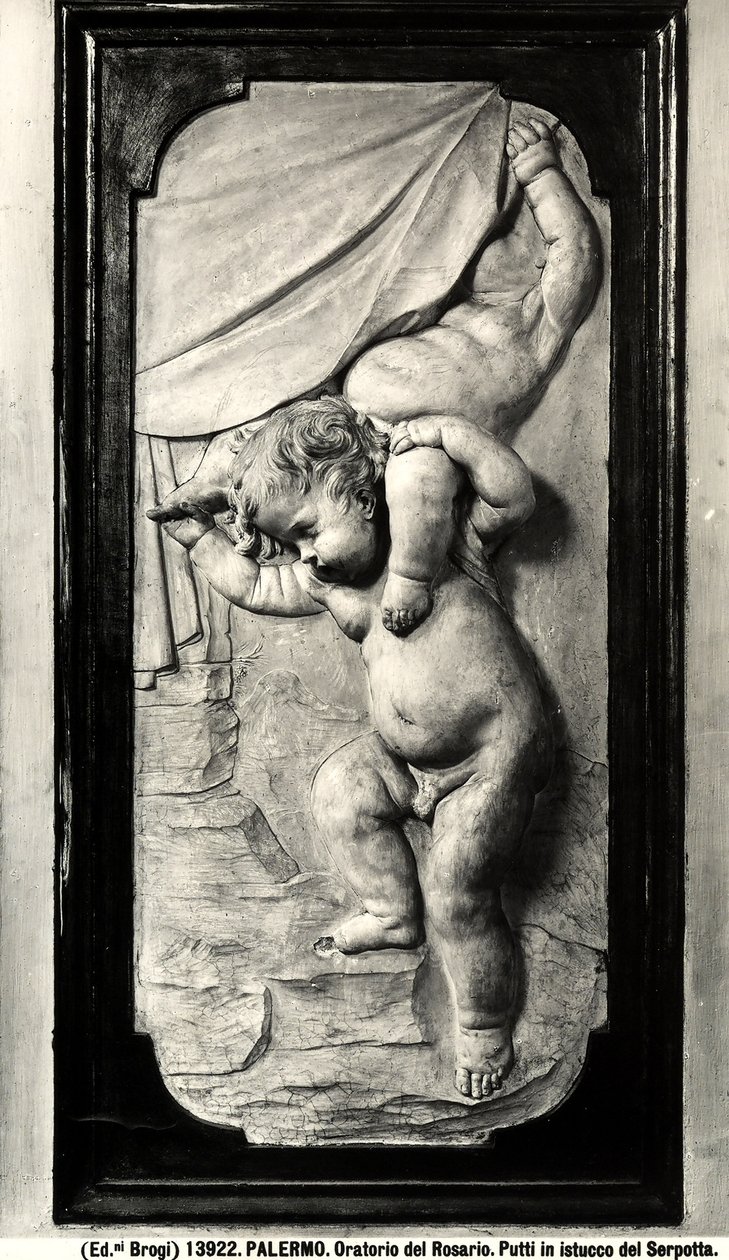 Dois putti (gesso) de Giacomo Serpotta