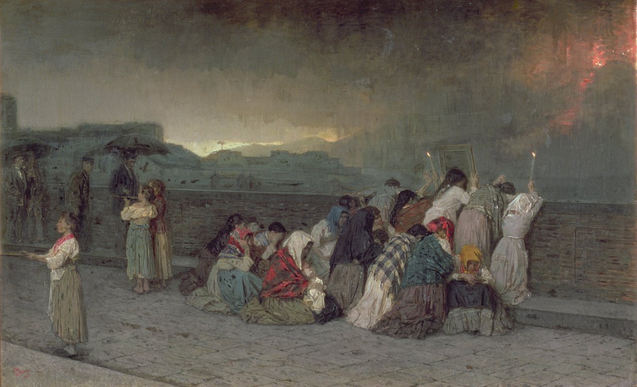 A chuva das cinzas, 1880 de Gioacchino Toma