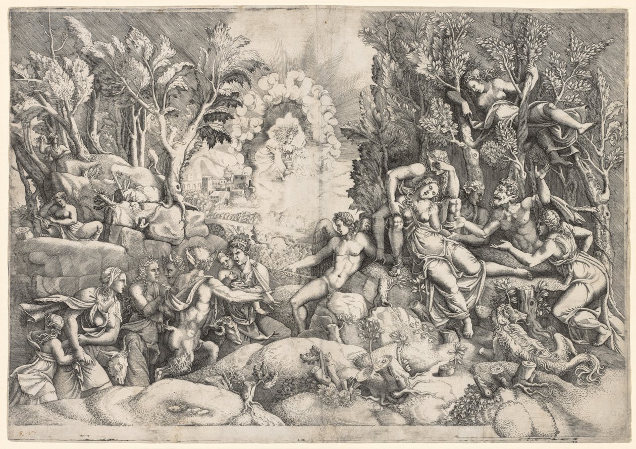 A morte de Procris, c. 1540 de Giorgio Ghisi