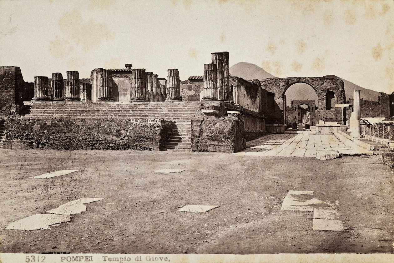Templo de Júpiter em Pompéia de Giorgio Sommer