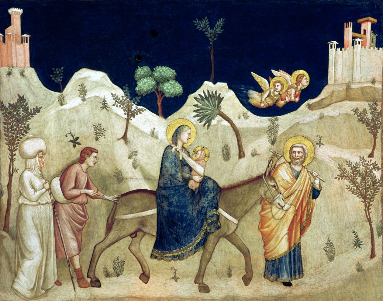 A fuga para o Egito de Giotto di Bondone