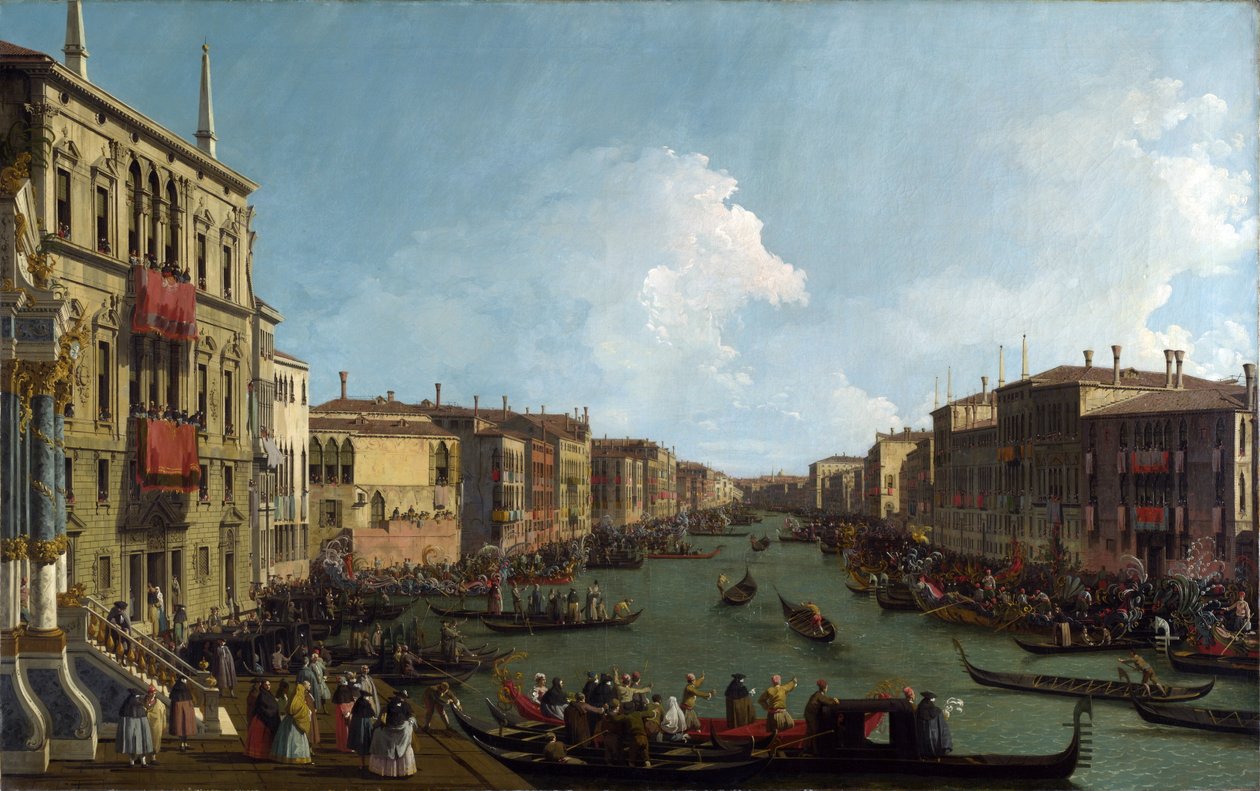 Uma regata no Grande Canal, c.1735 de Giovanni Antonio Canal