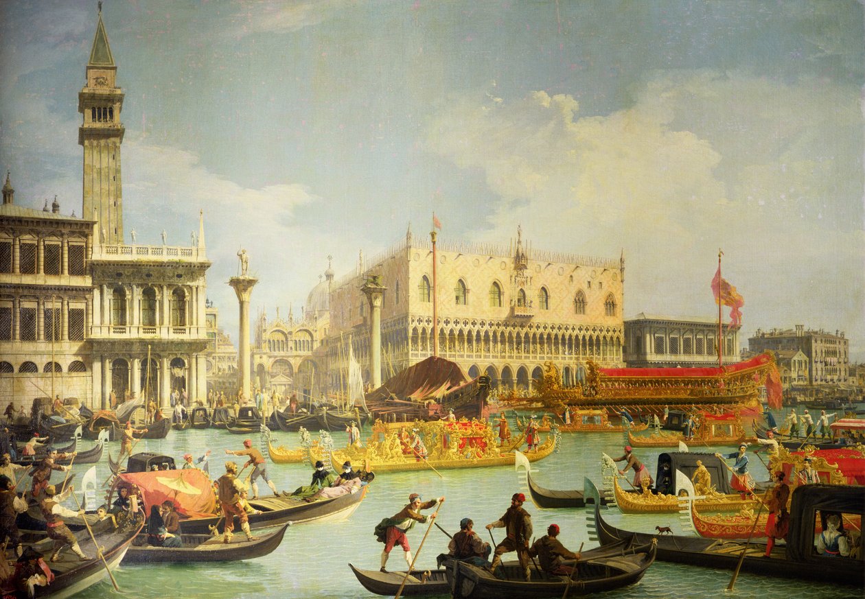 O noivado do Doge veneziano ao mar Adriático, c.1739-30 de Giovanni Antonio Canal