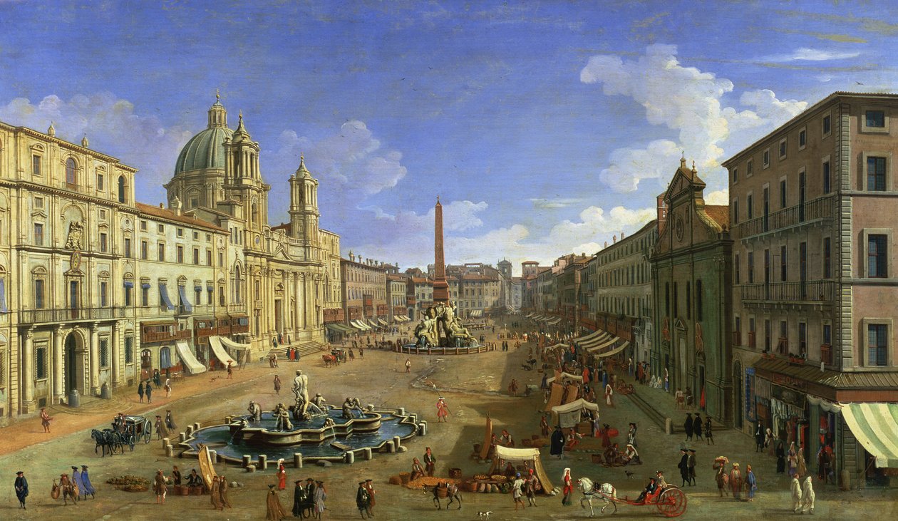 Vista, de, a, piazza navona, roma de Giovanni Antonio Canal