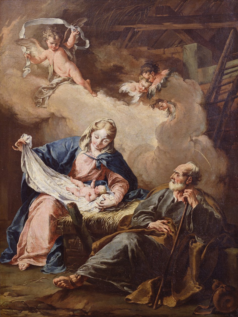 A Natividade, c.1730-40 de Giovanni Battista Pittoni