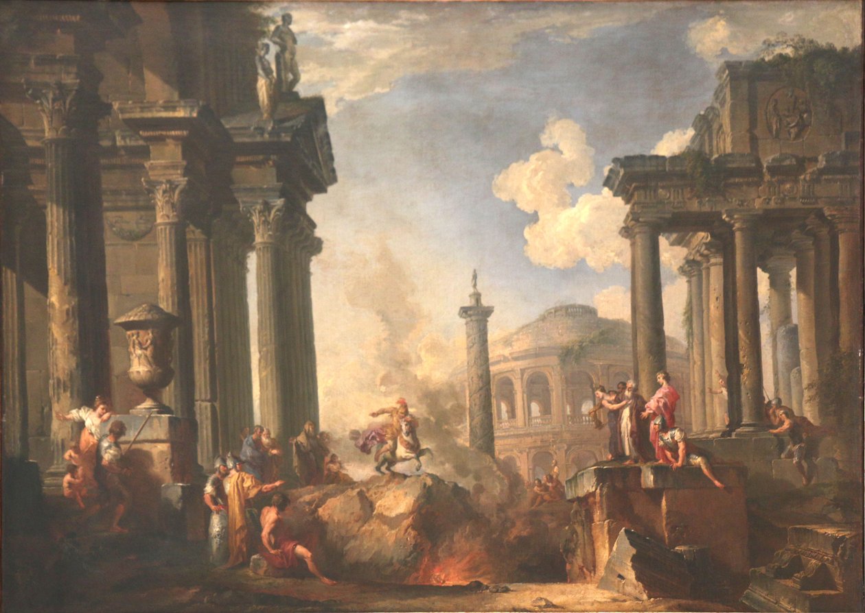 Deixo-o com Marcus Curtius de Giovanni Paolo Pannini