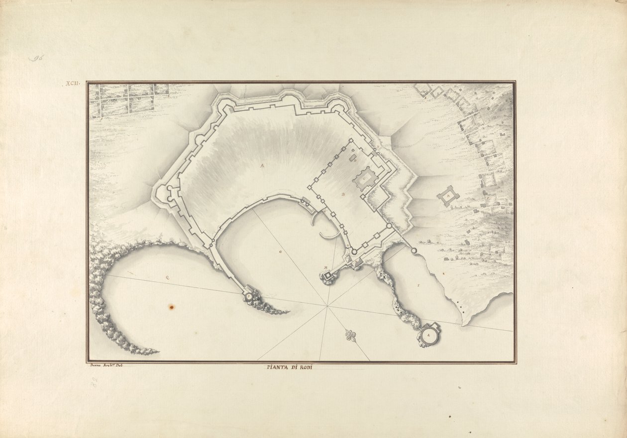Planta de Rodes de Giovanni Battista Borra