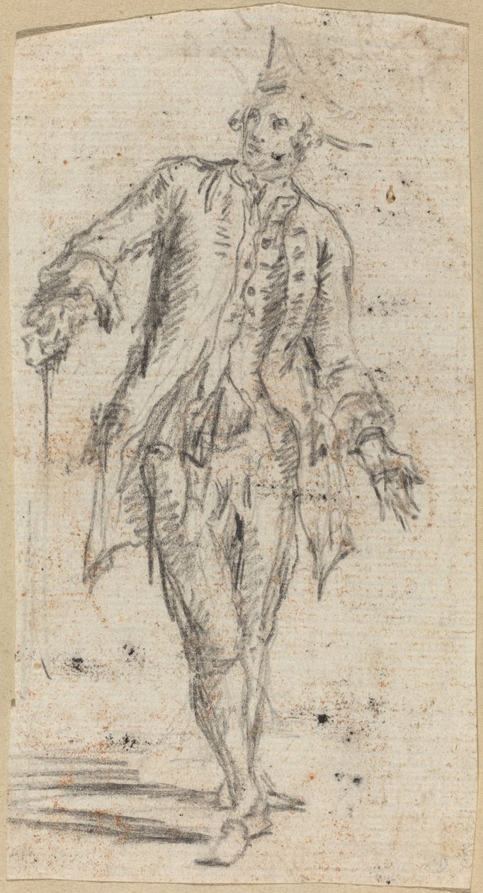 Um cavalheiro com uma bengala de Giovanni Battista Piranesi