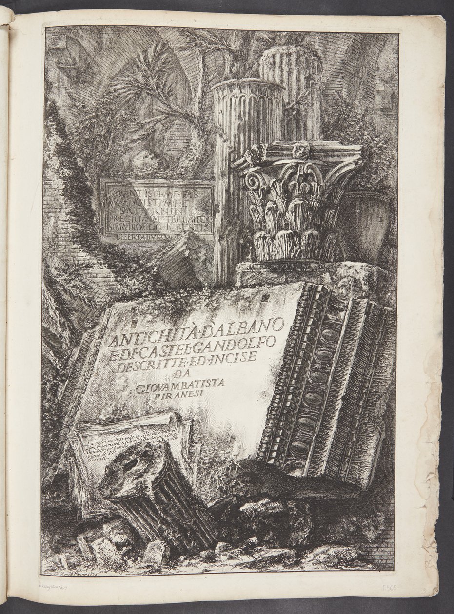 Folha de rosto de Giovanni Battista Piranesi