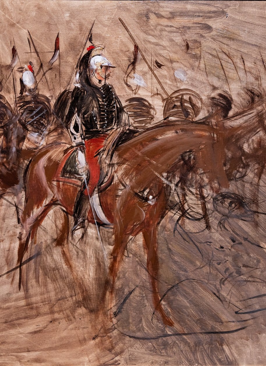Dragões a cavalo de Giovanni Boldini