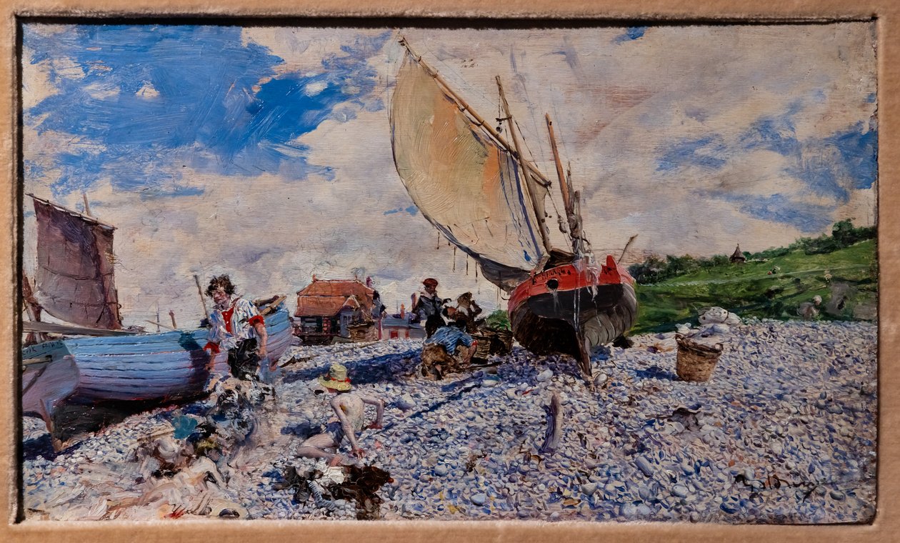A Praia em Etretat de Giovanni Boldini