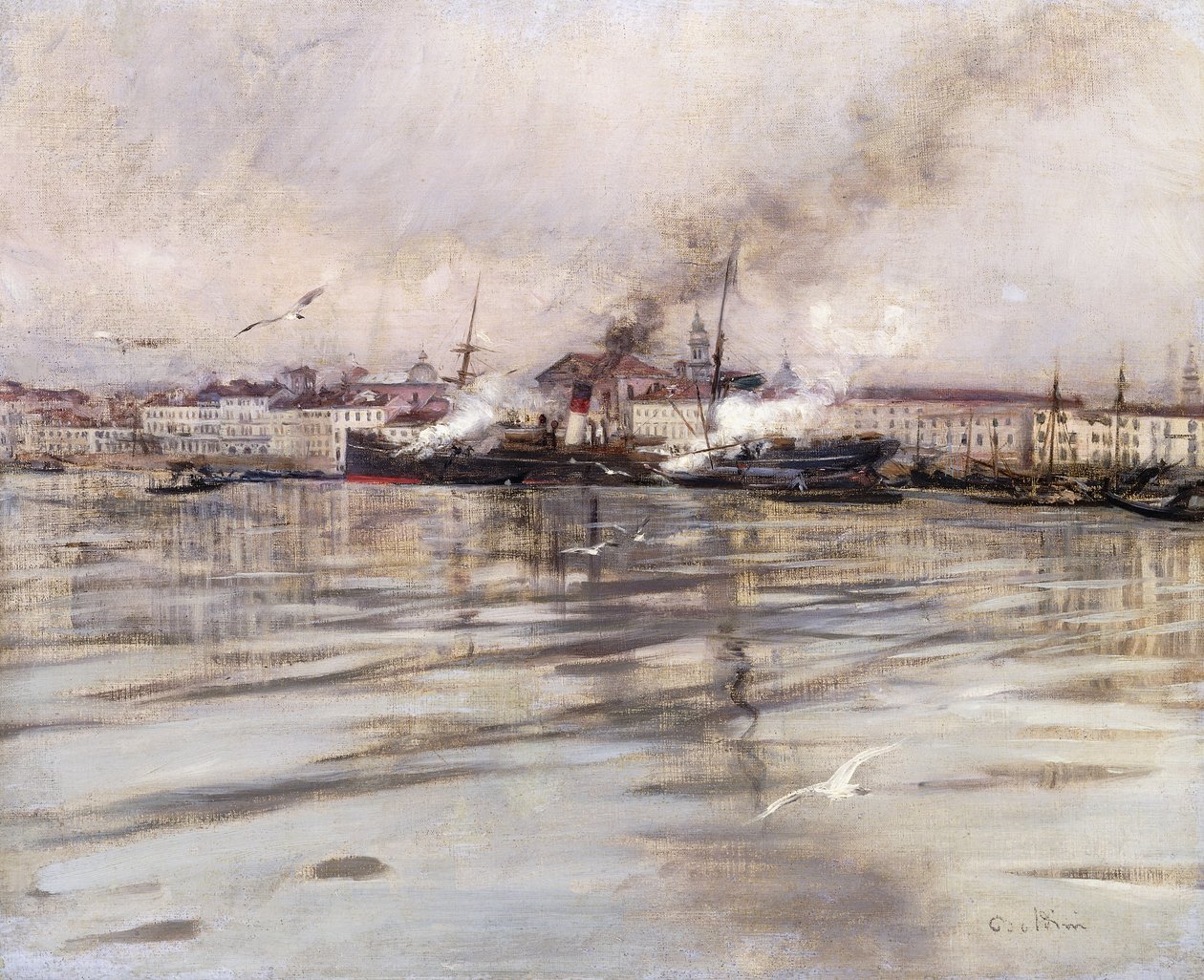 Vista de Veneza; Vista de Veneza, c.1895 de Giovanni Boldini