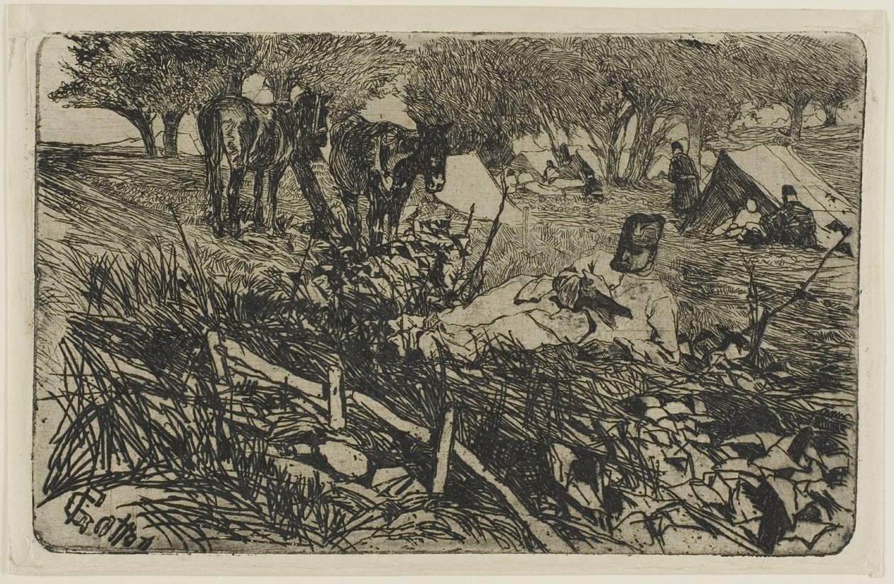 A carta no acampamento de Giovanni Fattori