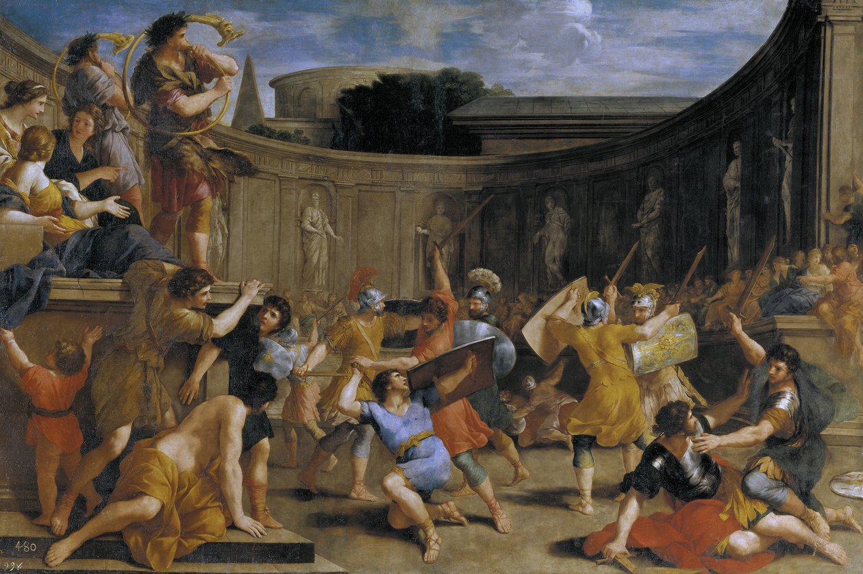 Gladiadores romanos de Giovanni Francesco Romanelli