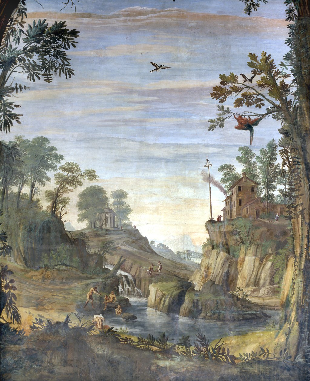 Paisagem e banhistas de Giovanni Ghisolfi