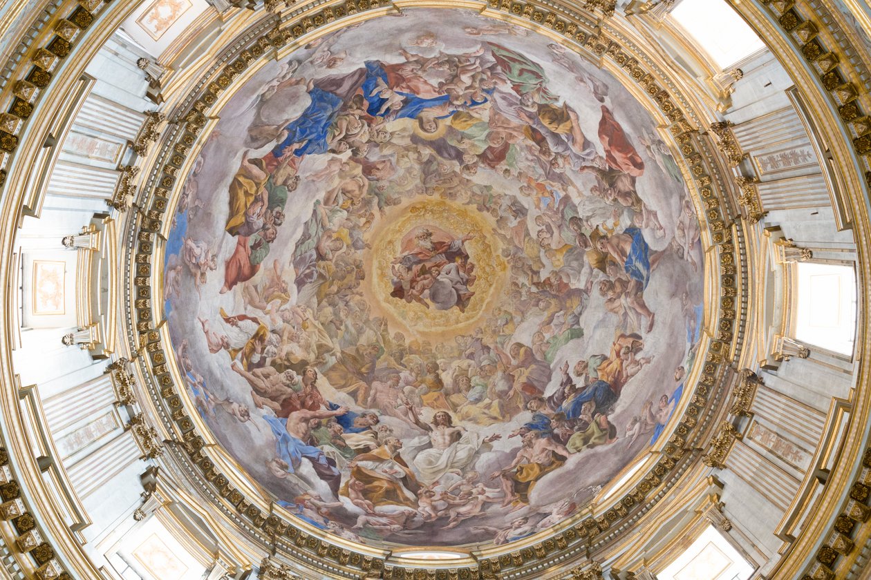 Cúpula da catedral de Nápoles, Nápoles, Itália de Giovanni Lanfranco