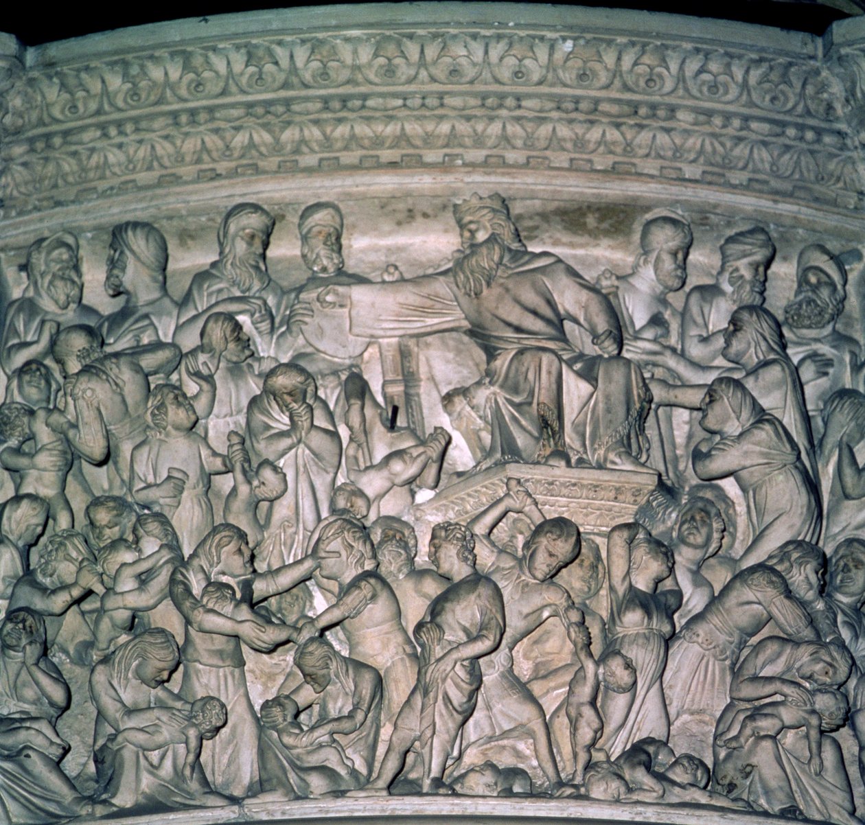 Detalhe do púlpito, 1302-10 mármore de Giovanni Pisano