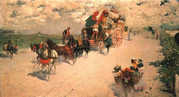 O Vagão Cigano (óleo) de Giovanni Signorini