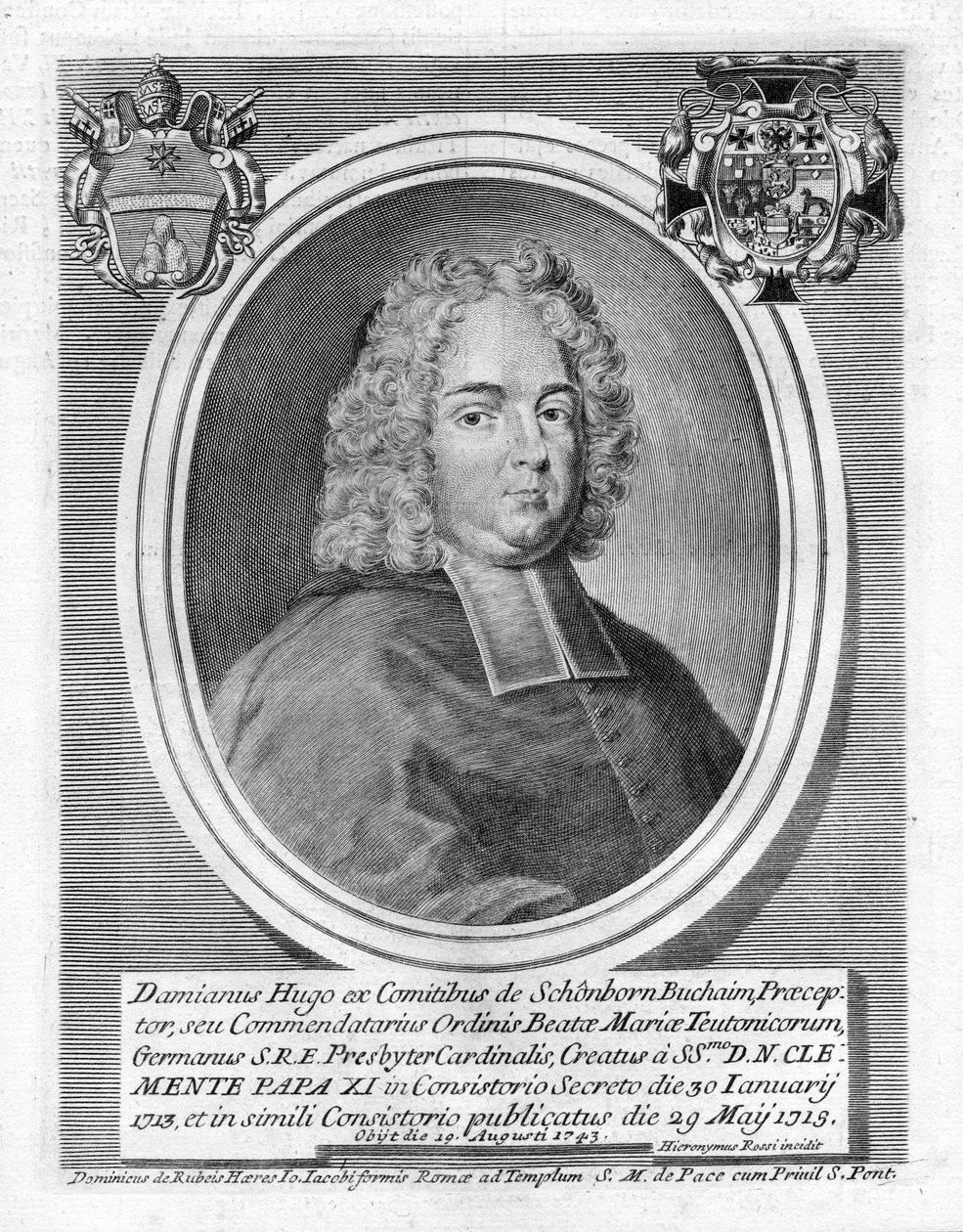 retrato gravado de Girolamo Rossi
