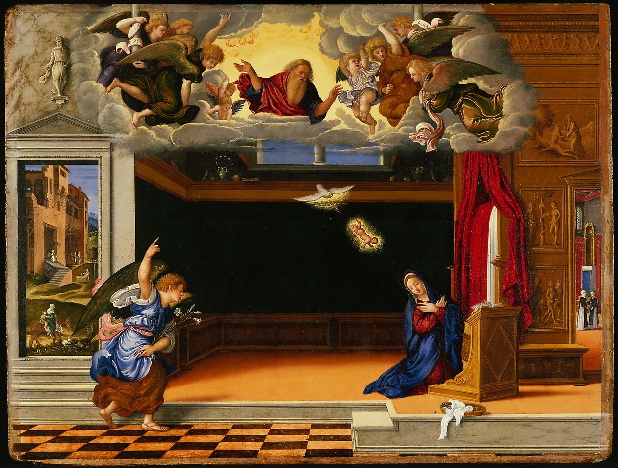 A Anunciação, c.1540 de Girolamo Da Santa Croce