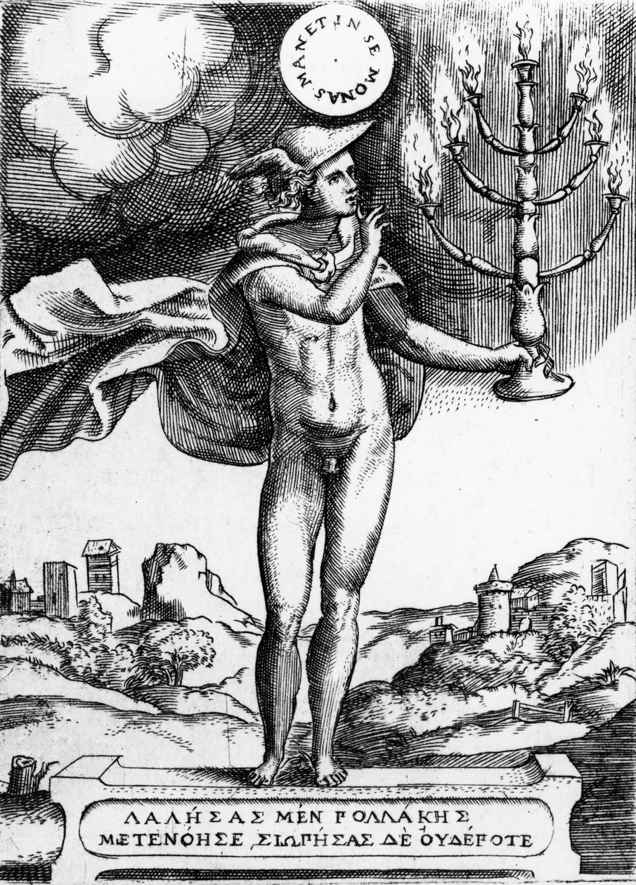 Hermes, 1555 (gravura) de Giulio Bonasone