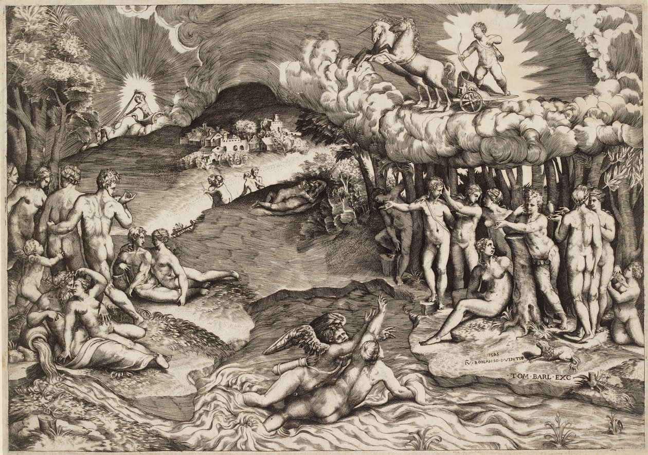 O triunfo do amor, 1545 de Giulio Bonasone